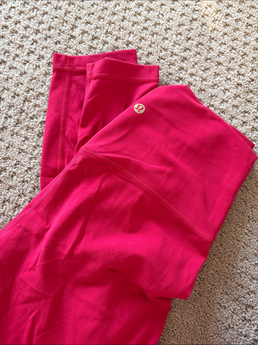 Lululemon Red High-Waist Leggings